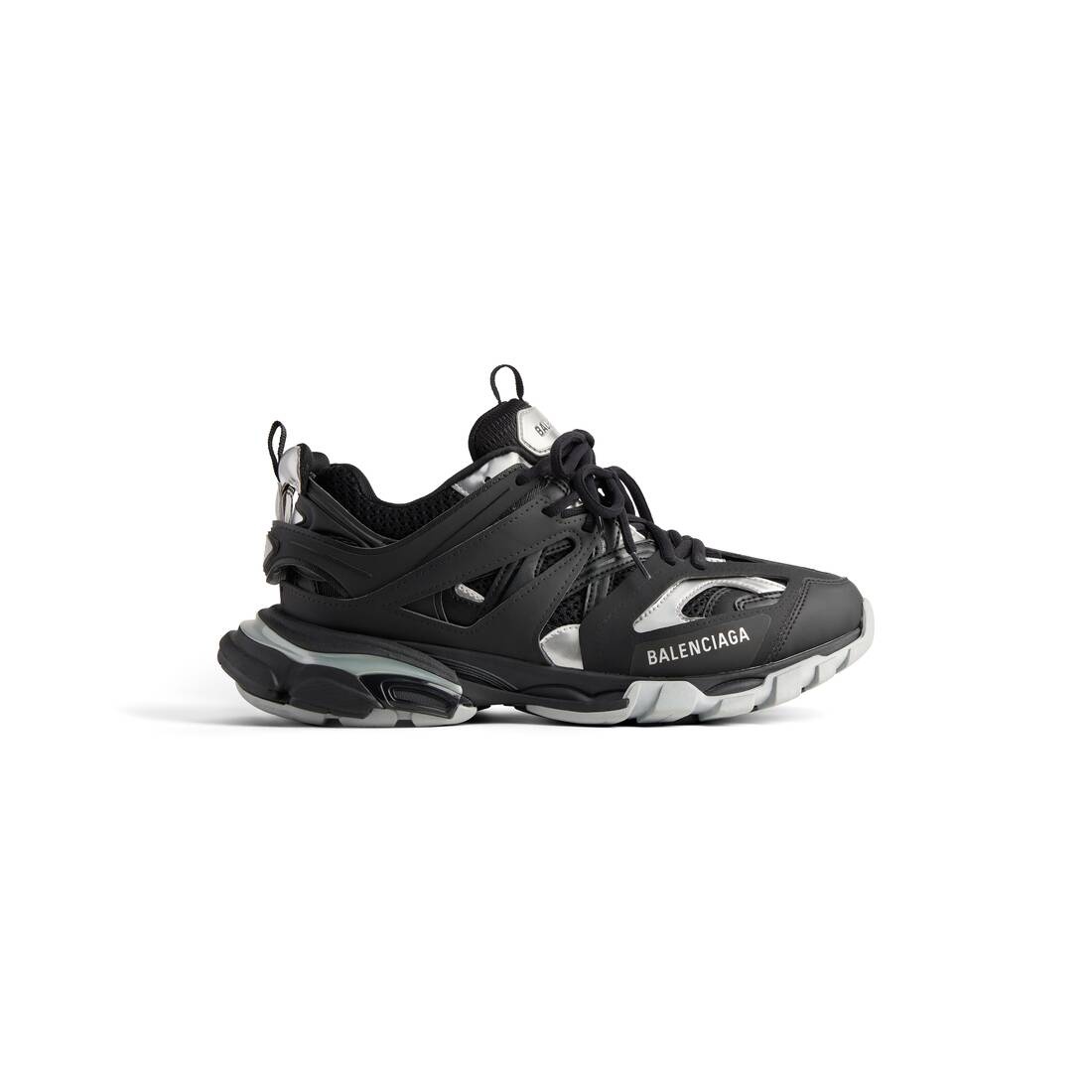 Women's Track Sneaker  in Black/silver - 1