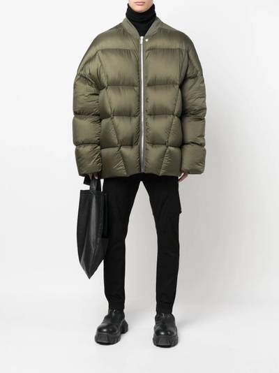 Rick Owens padded zip-up bomber jacket outlook