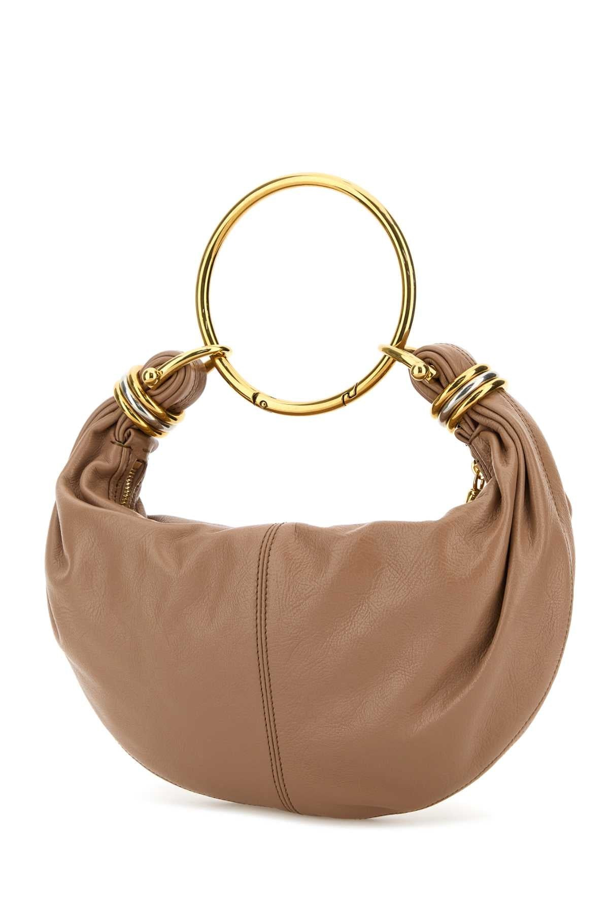 Chloe Women Antiqued Pink Leather Bracelet Handbag - 2