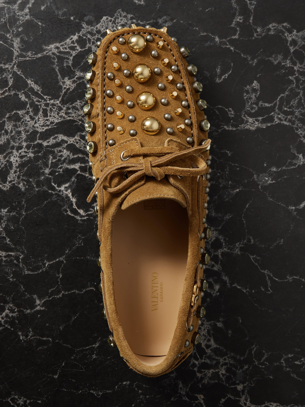 Fastaway Embellished Suede Loafers - 5