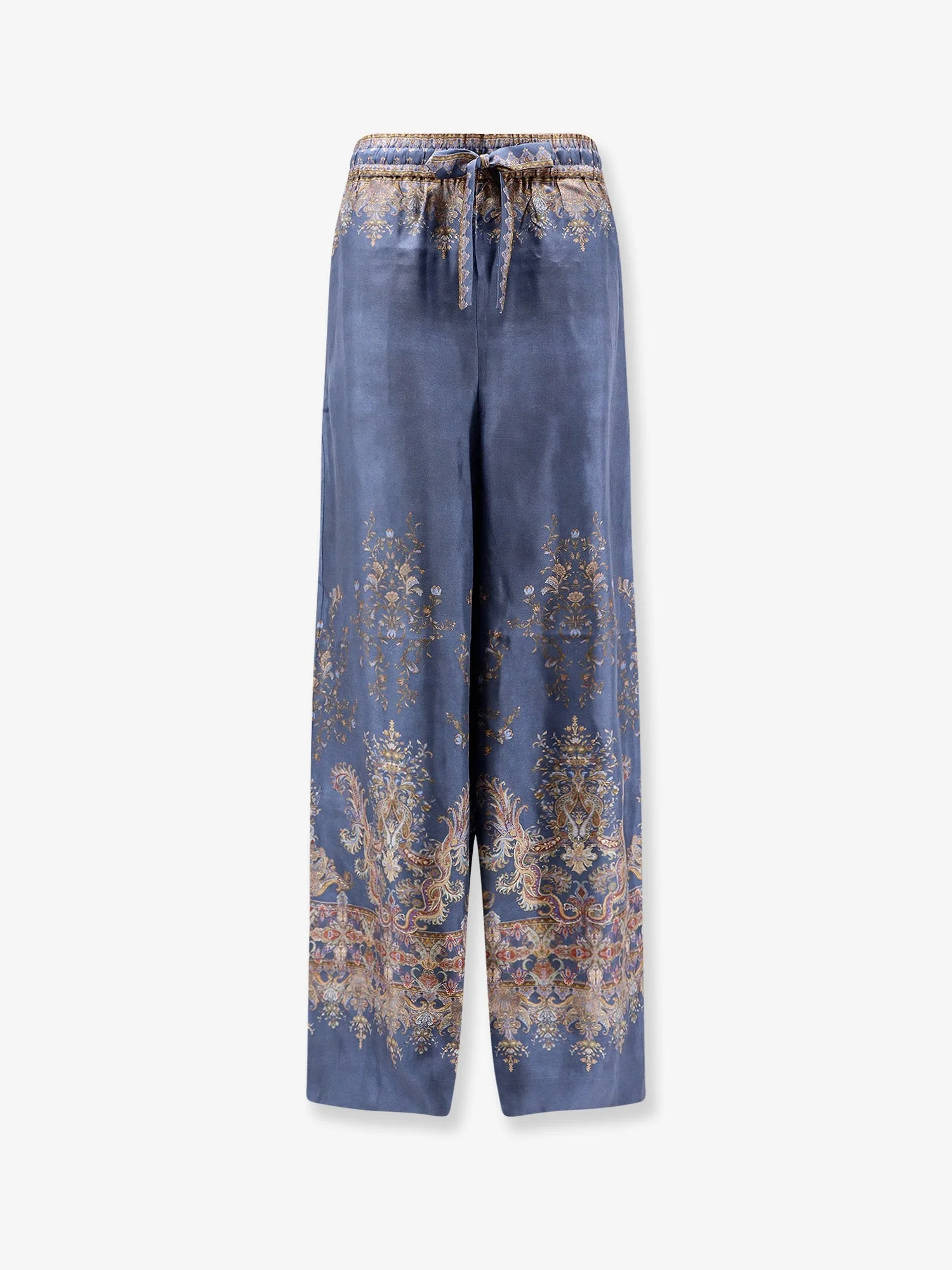 Zimmermann Valiant Track Silk Trousers Blue - 1