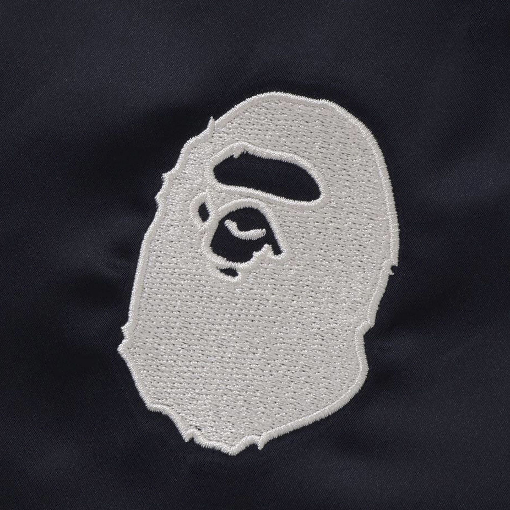 BAPE A Bathing Ape Nylon Varsity Jacket 'Navy' - 3