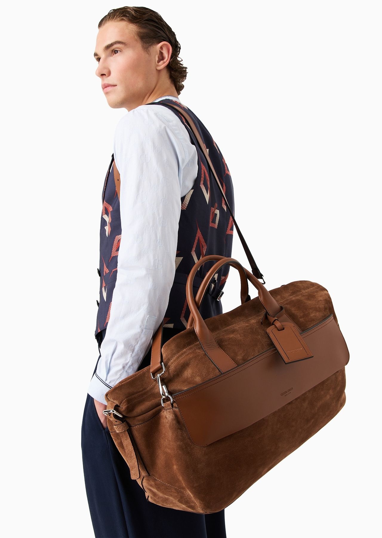 Suede weekend bag - 7