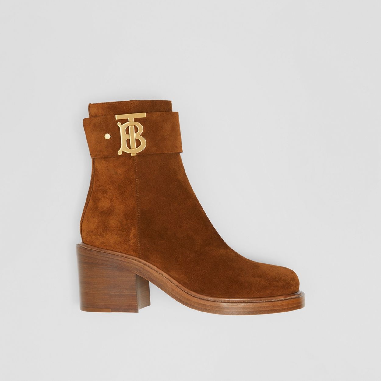 Monogram Motif Suede Block-heel Boots - 6