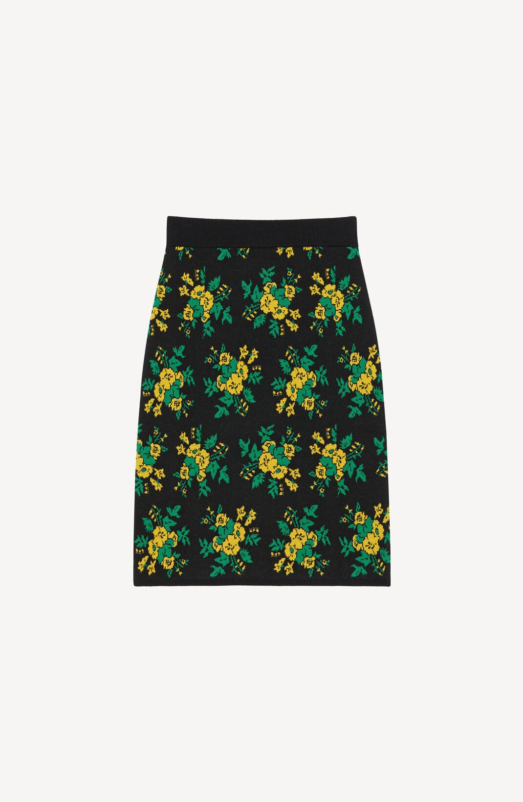 'Pop Bouquet' wool midi skirt - 1