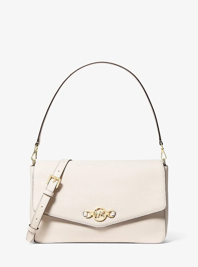 Kacey Large Pebbled Leather Convertible Shoulder Bag - 1