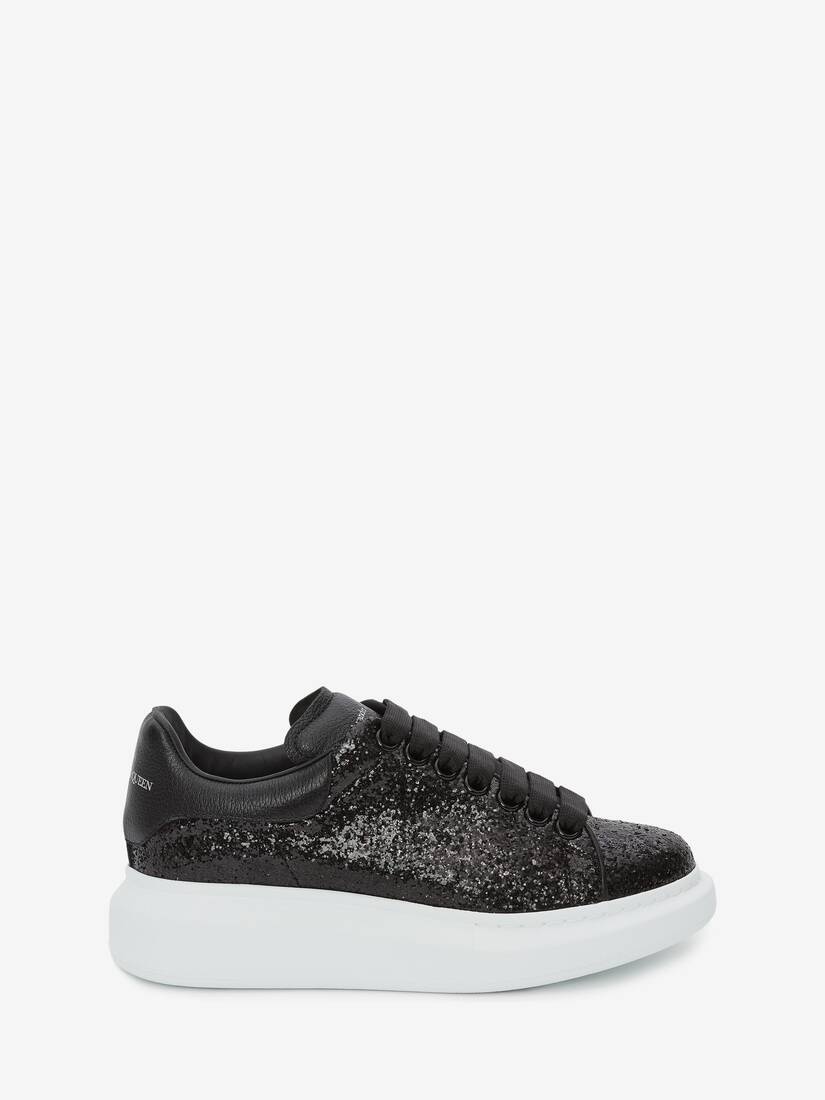 Women's Glitter Oversized Sneaker in Black - 1