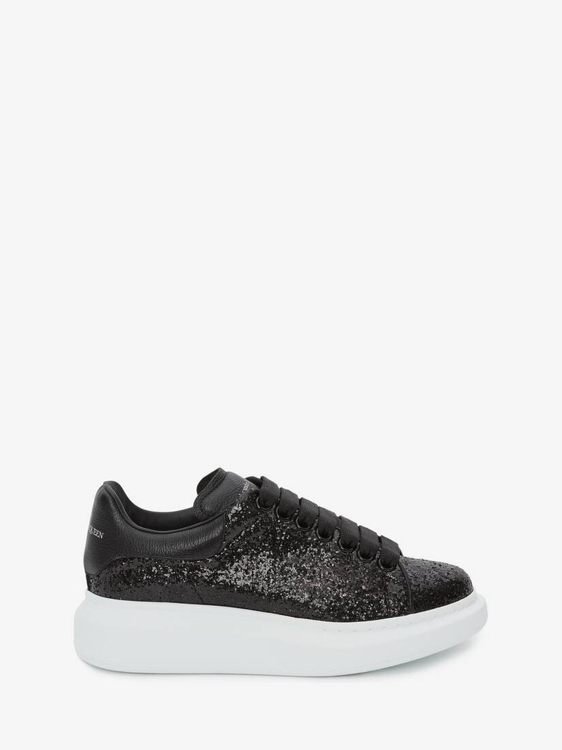 Women's Glitter Oversized Sneaker in Black - 1