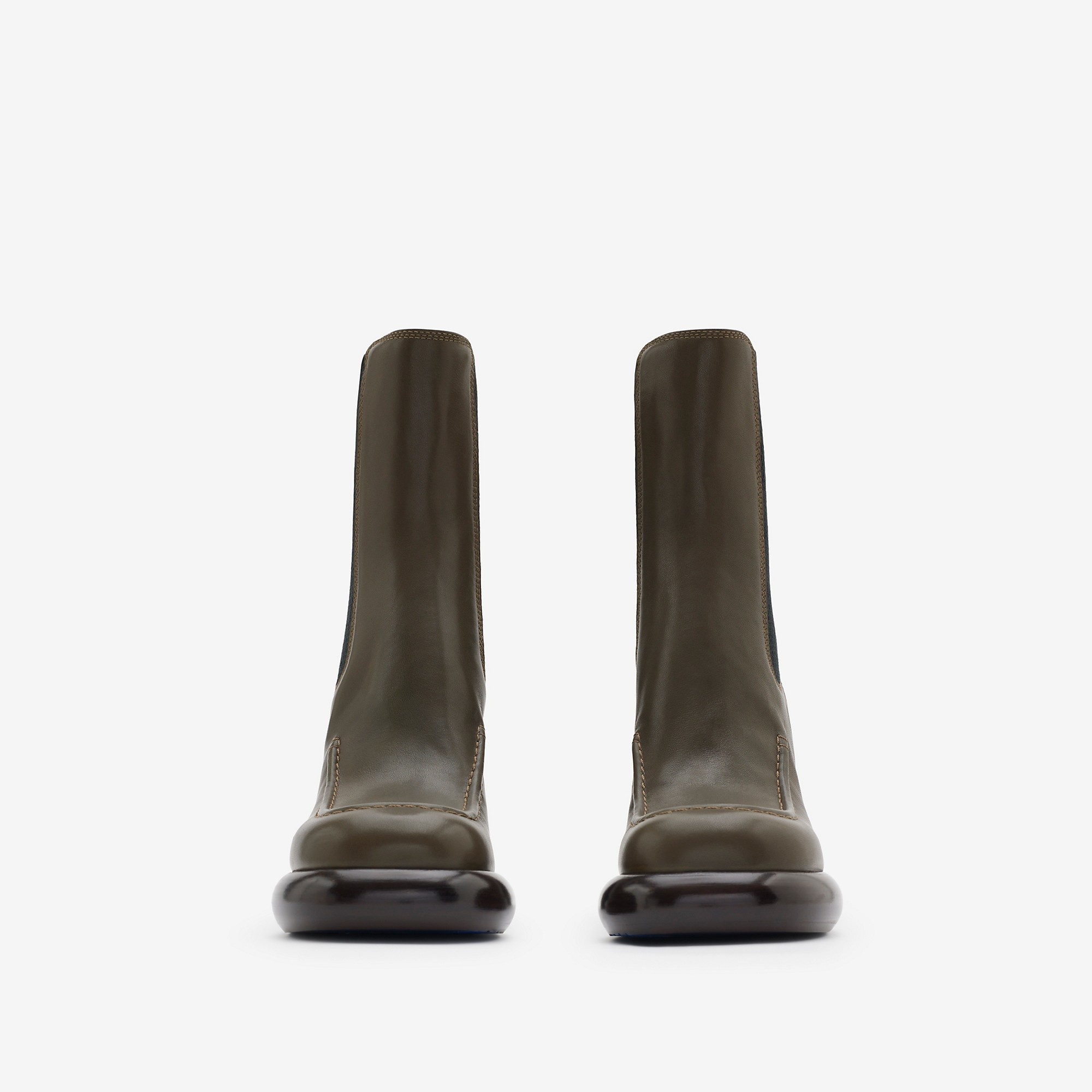 Leather Wedge Chelsea Boots - 3