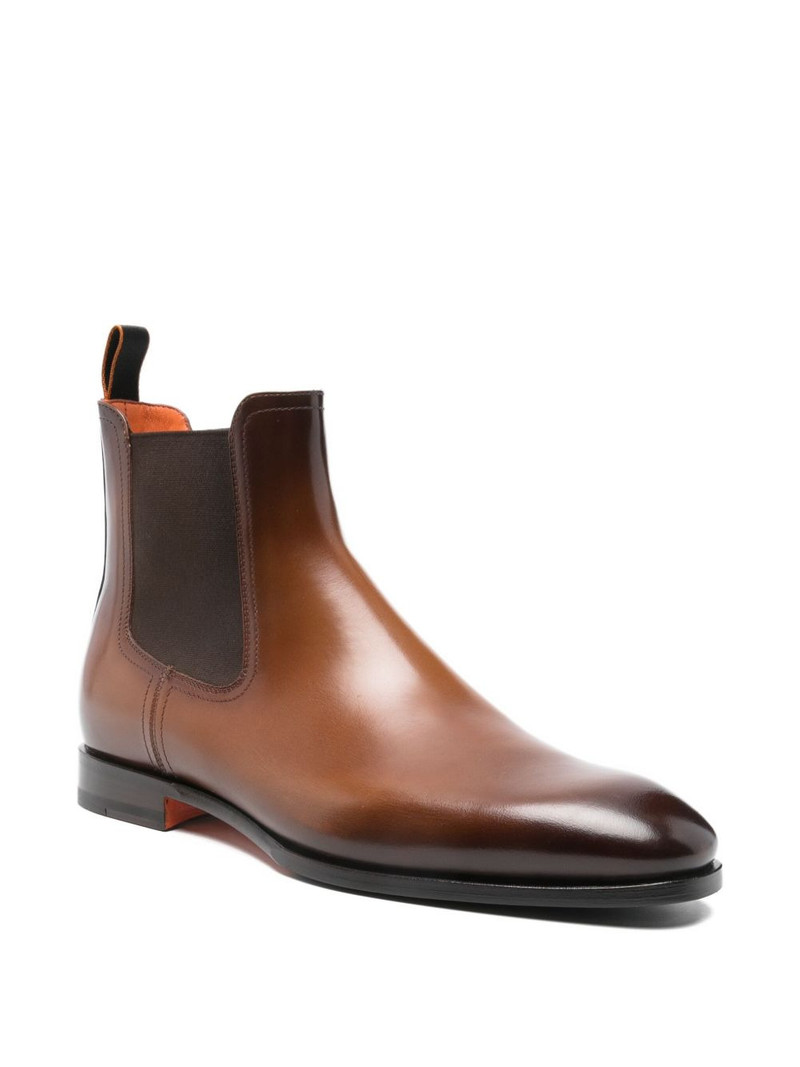 Santoni leather Chelsea boots outlook