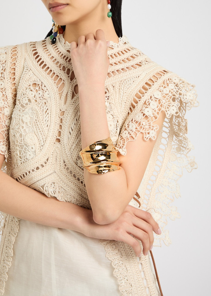 Zimmermann Zimmermann Glaze Sculpted 12kt Gold-plated Cuff outlook