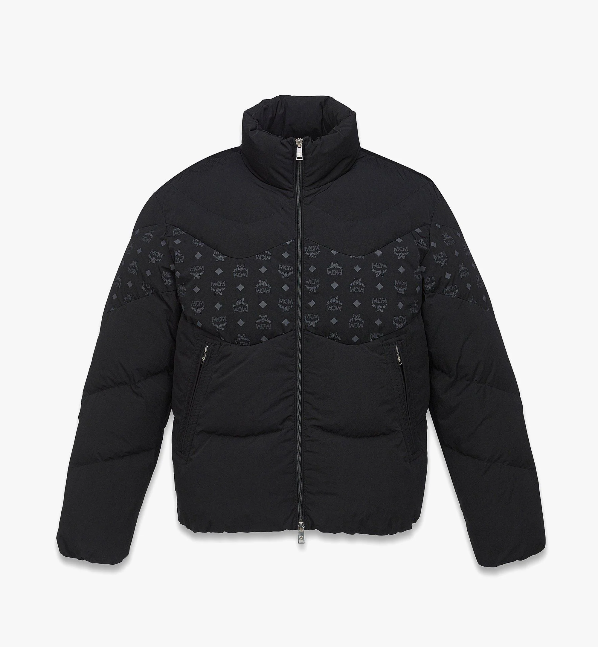 Monogram Print Puffer Jacket in Nylon - 1