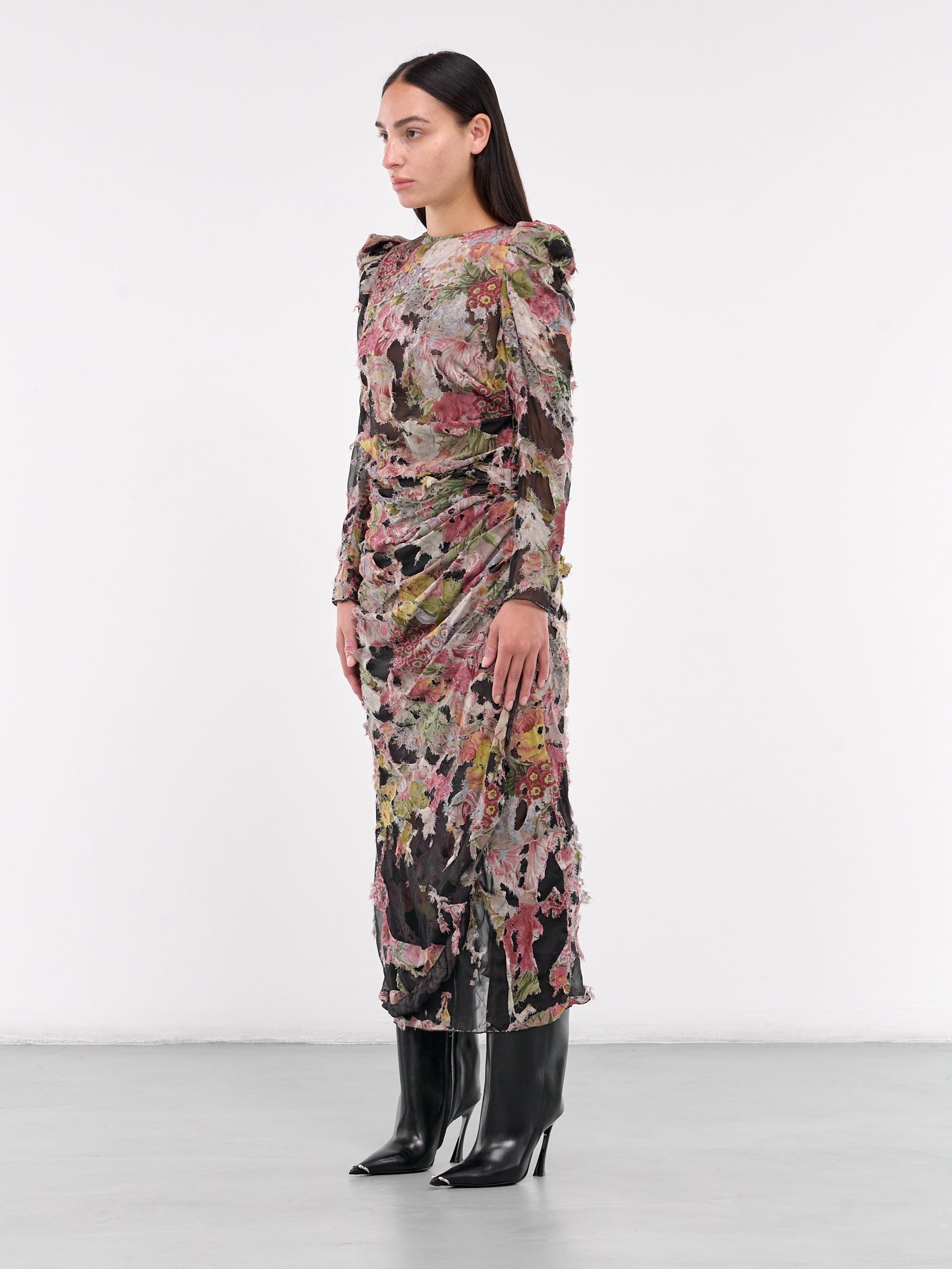 Distressed Midi Dress - 2
