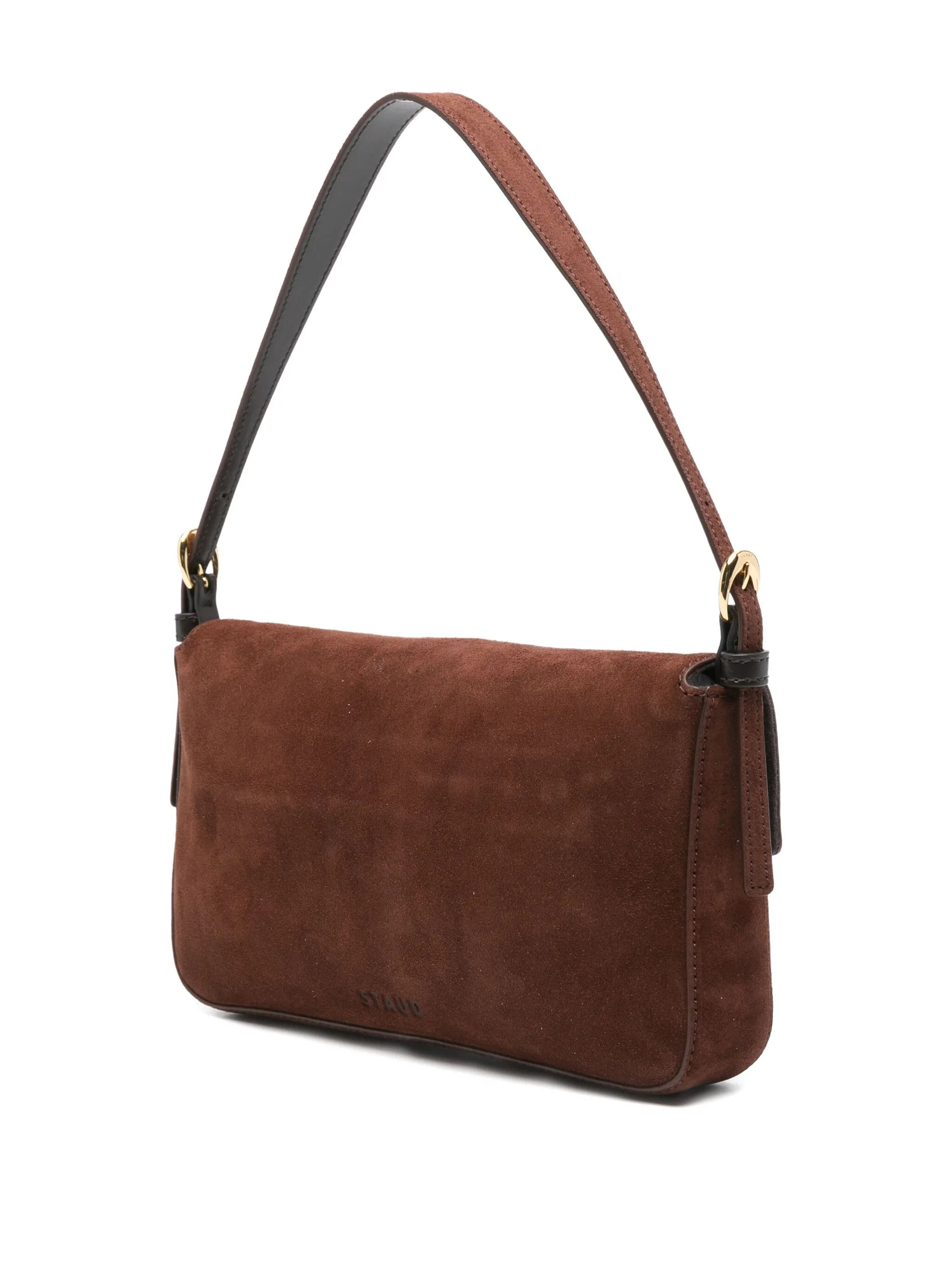 Staud Harlow Buckled Suede Shoulder Bag - 2