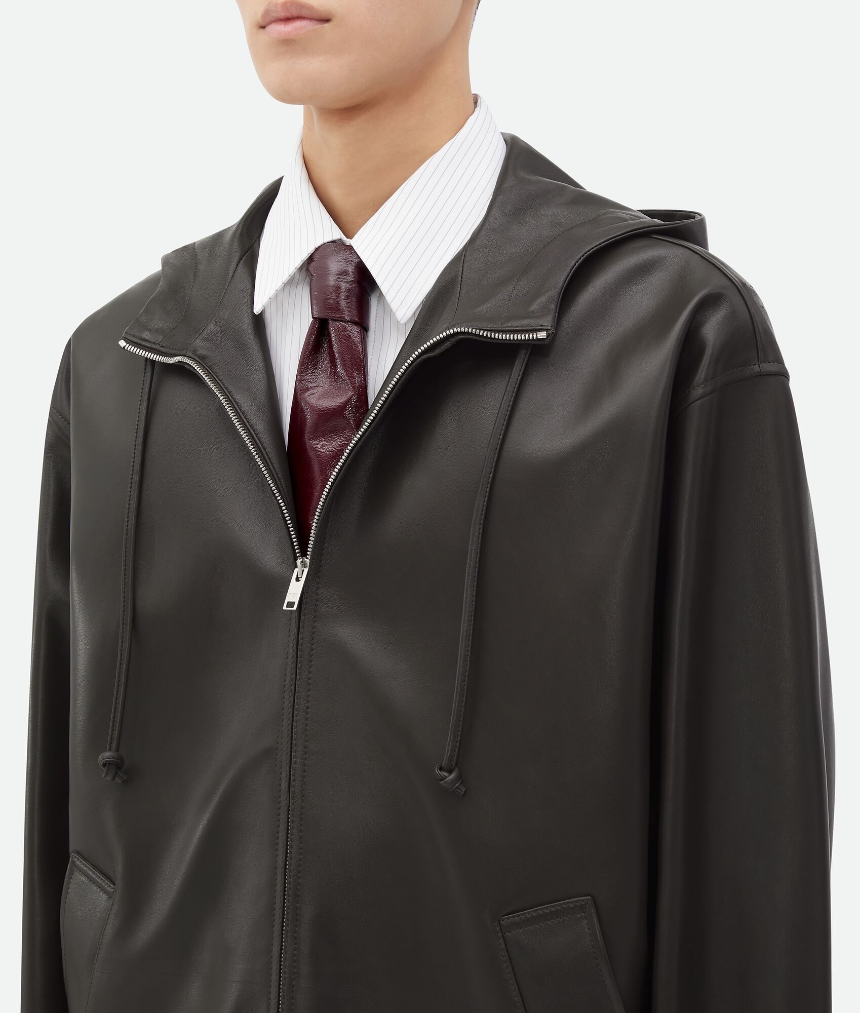 Leather Hooded Jacket - 4