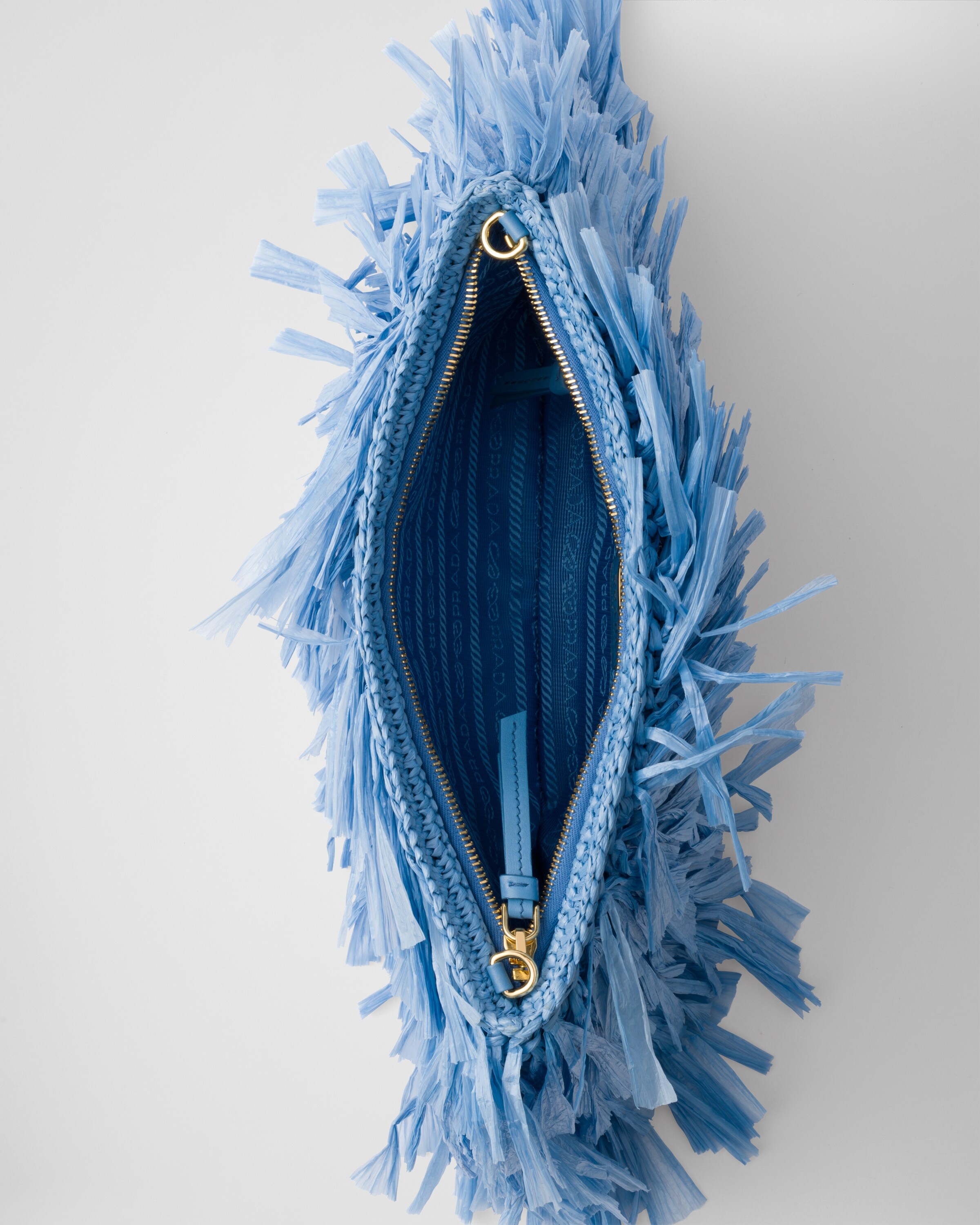 Medium fringed crochet clutch - 4