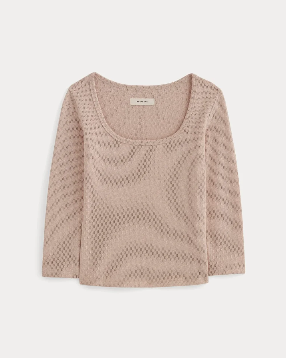 THE POINTELLE SCOOP-NECK TOP - 1