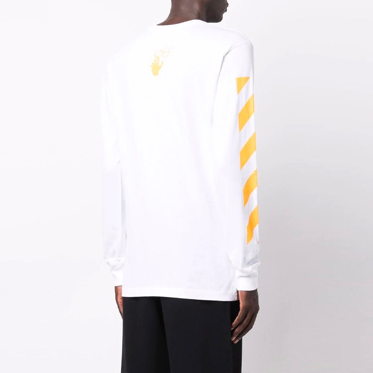 Men's Off-White FW21 Caravaggio Painting Long Sleeves White T-Shirt OMAB001F21JER0040184 - 3