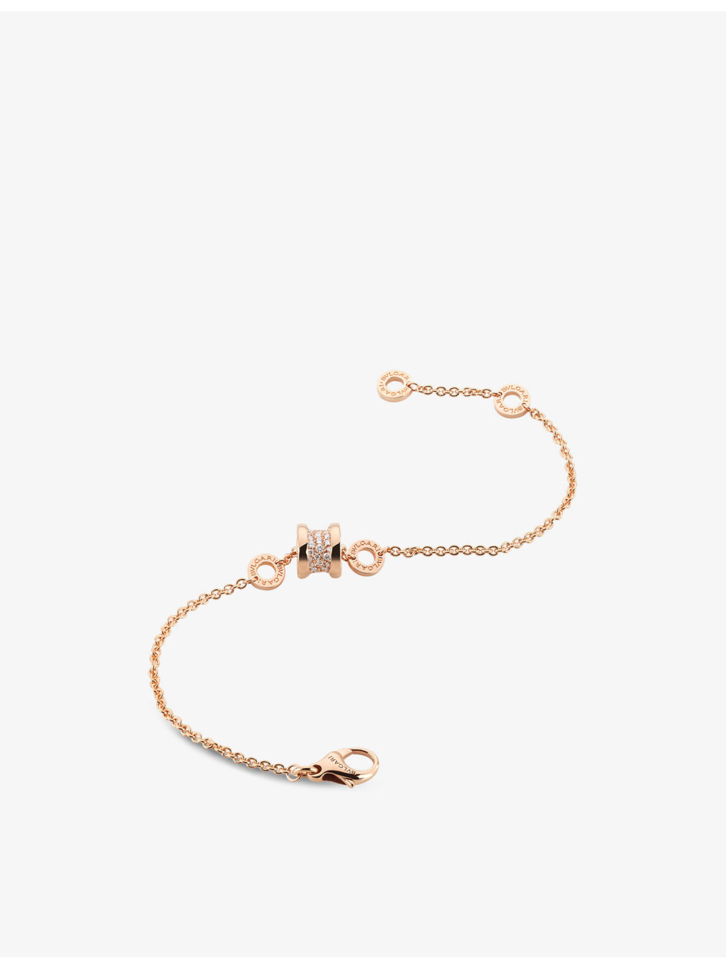 B.zero1 18ct rose-gold and 0.31ct brilliant-cut diamond bracelet - 1