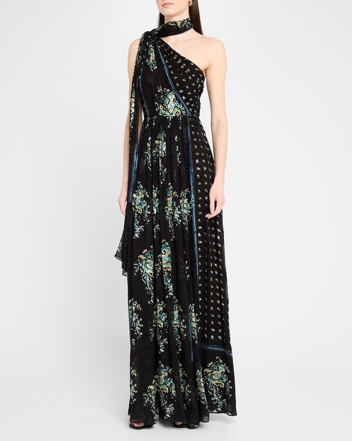 Angelique Draped Scarf Gown - 4