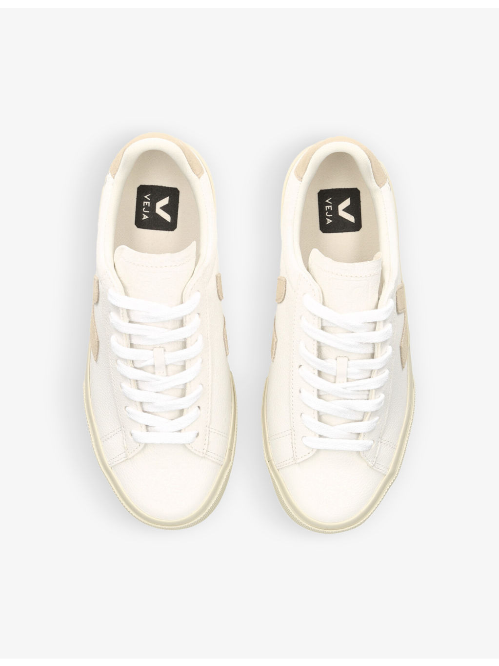 Campo V-logo leather low-top trainers - 2