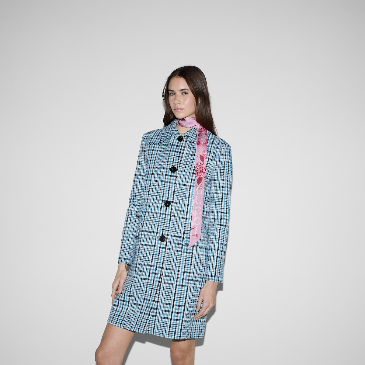 Printed silk neck bow - 3