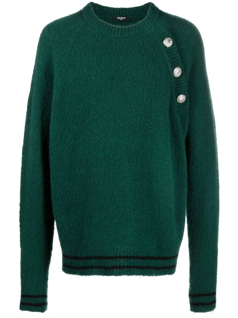 button-embossed knitted jumper - 1