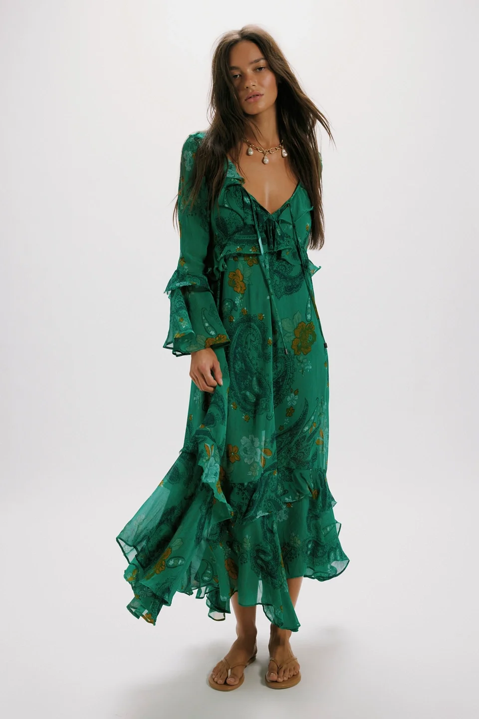 Paisley Petals Maxi Dress - 1