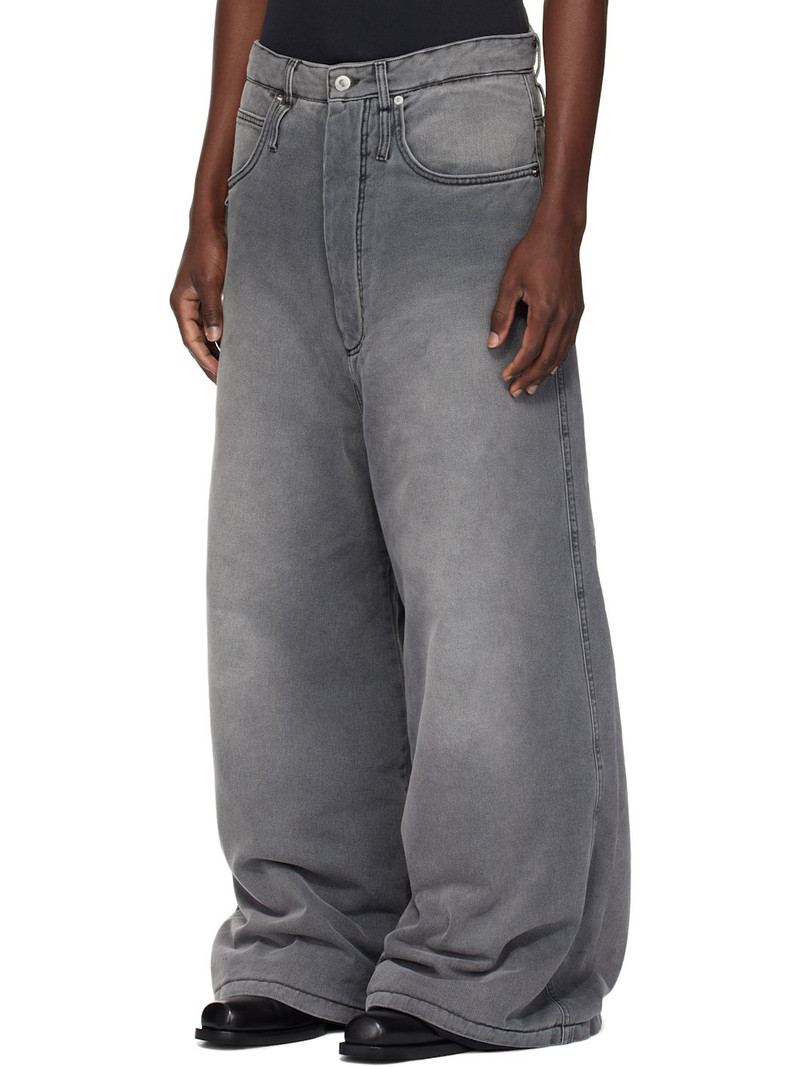 LU'U DAN Gray Wadded Jeans outlook