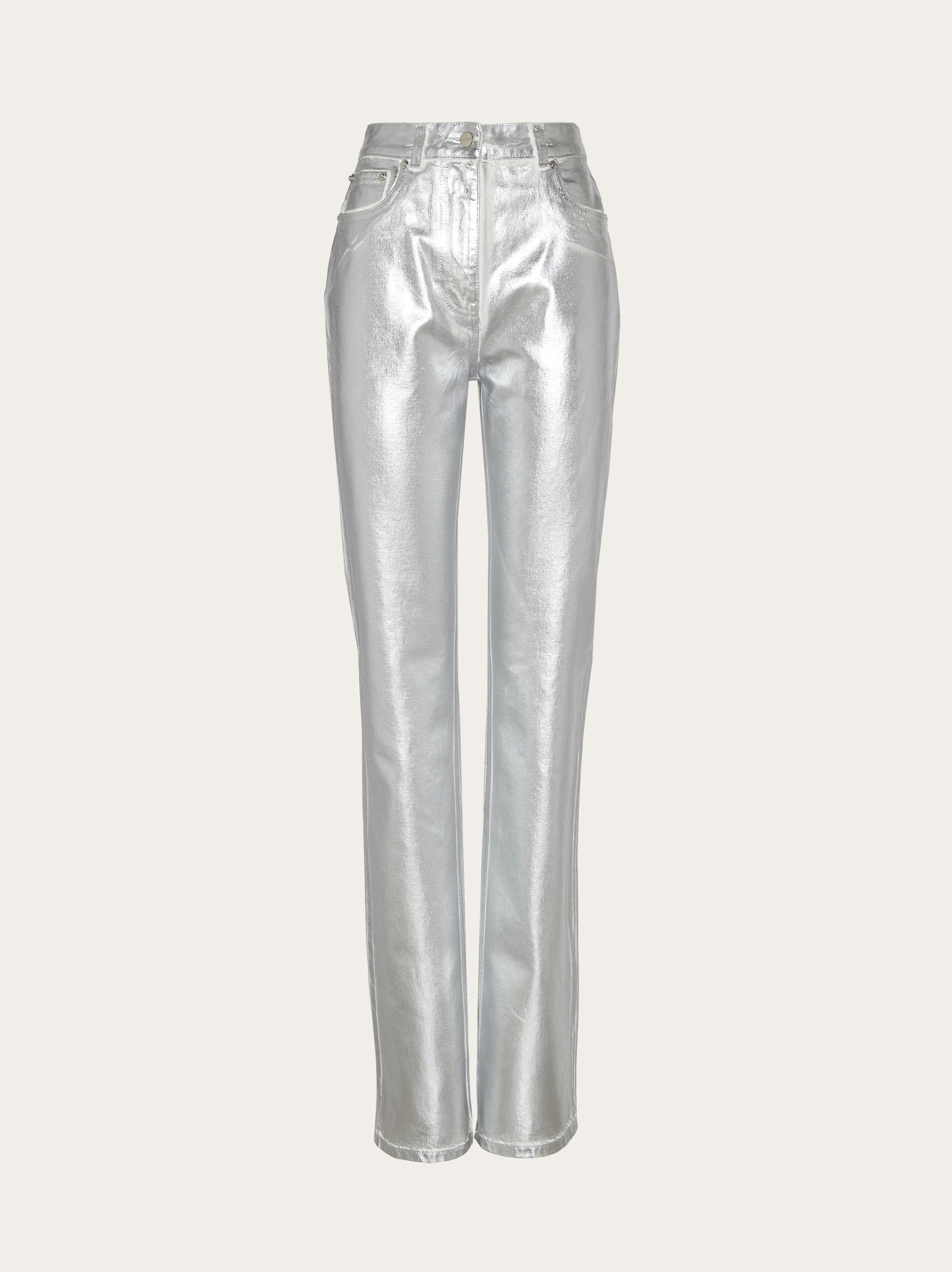Laminated 5 pocket trouser - 1