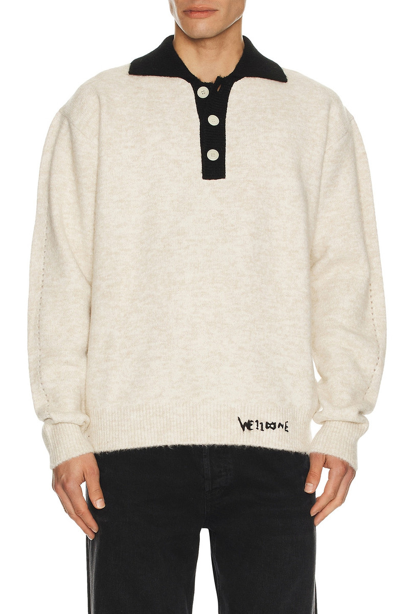 Brushed Contrast Knit Top 1