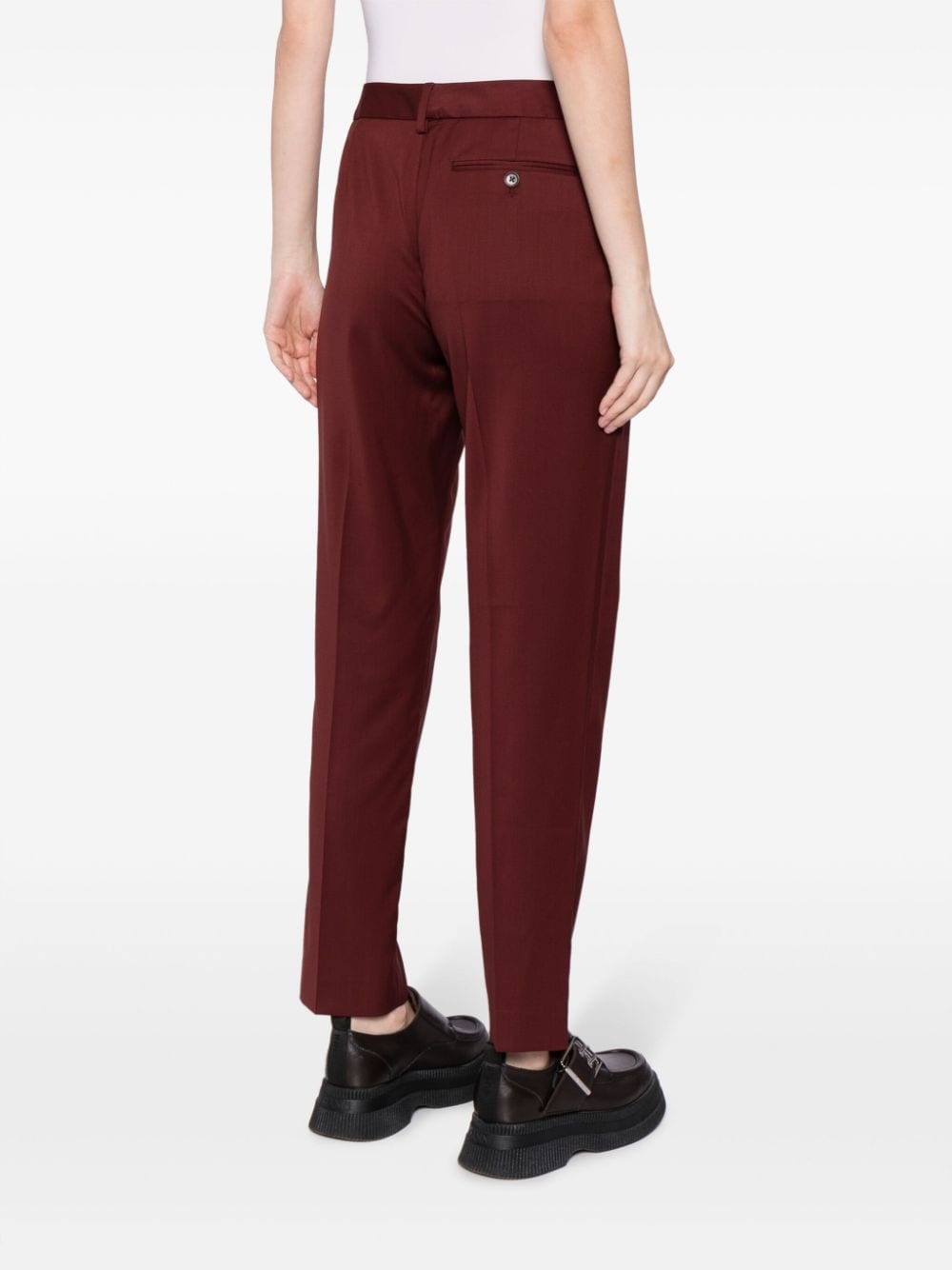 wool tapered trousers - 4