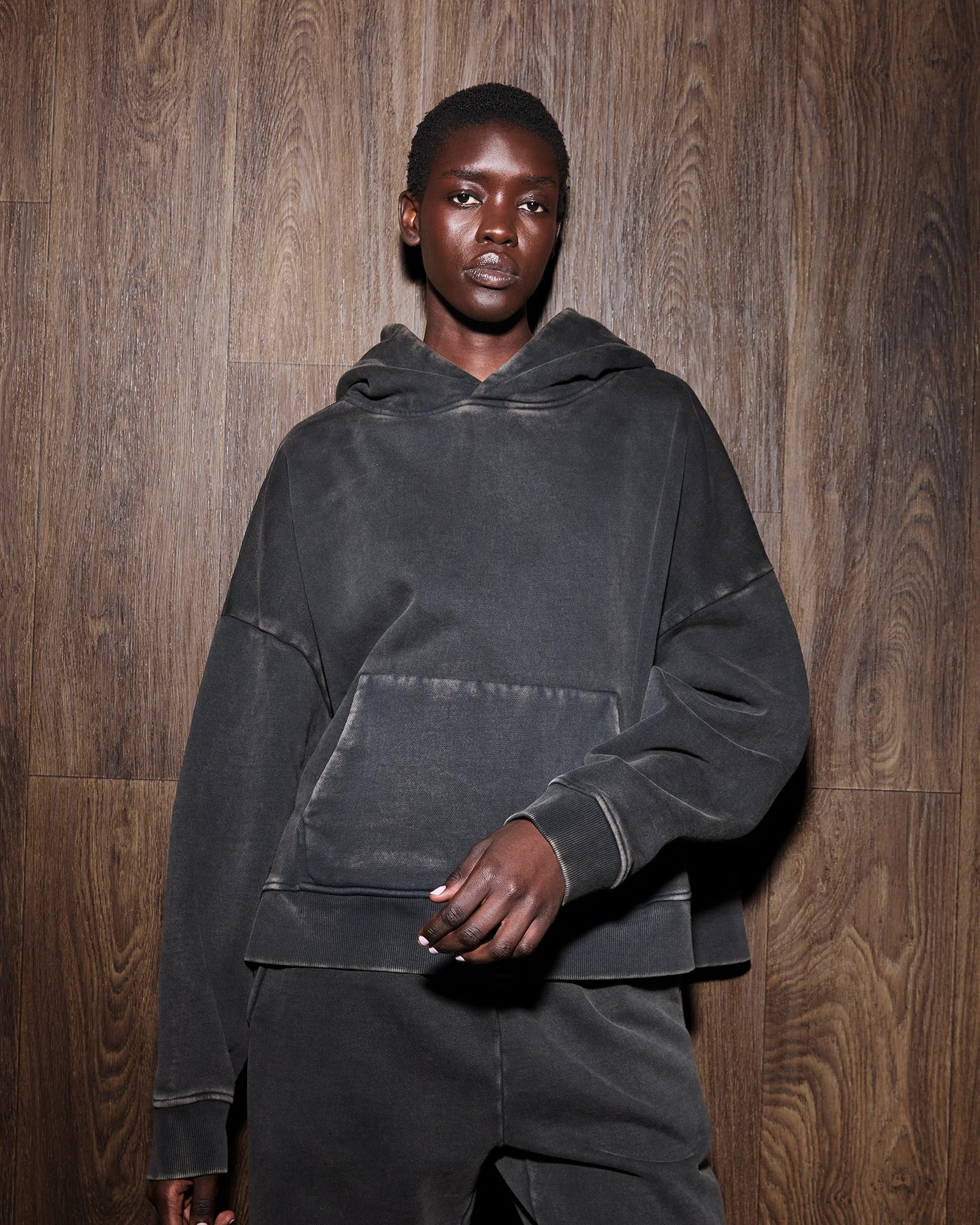 HEAVY HOOD WASHED BLACK - 3
