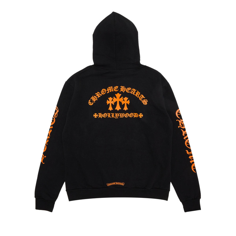 Chrome Hearts Chrome Hearts Triple Cross Hoodie 'Black/Orange' outlook