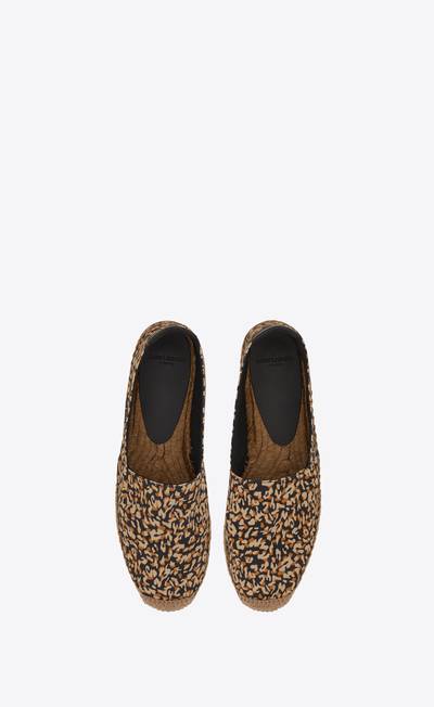 SAINT LAURENT saint laurent embroidered espadrilles in leopard-print canvas outlook