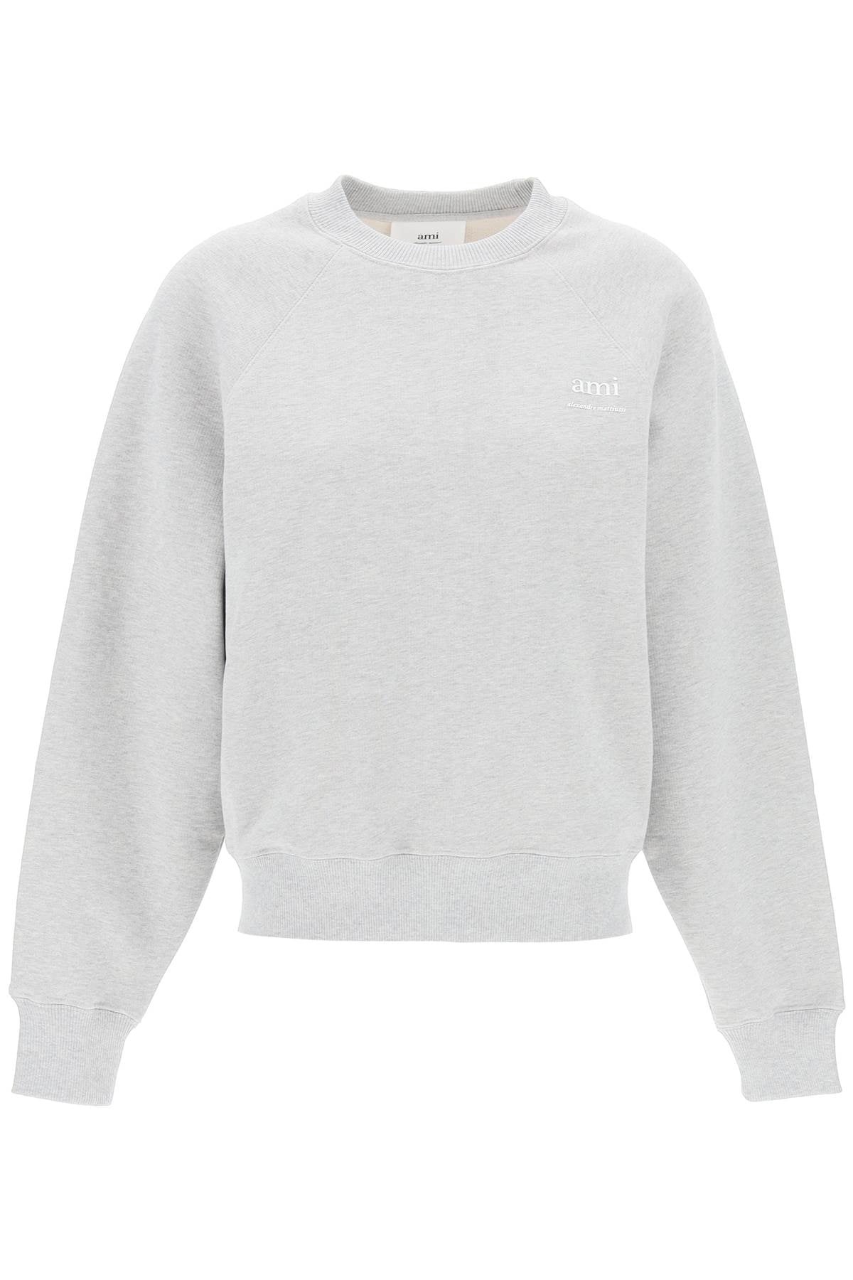 スウェット・トレーナー Ami Paris Felpa In Cotone Organico Con Logo AMI Paris Felpa Girocollo In Cotone Organico | wananluxury