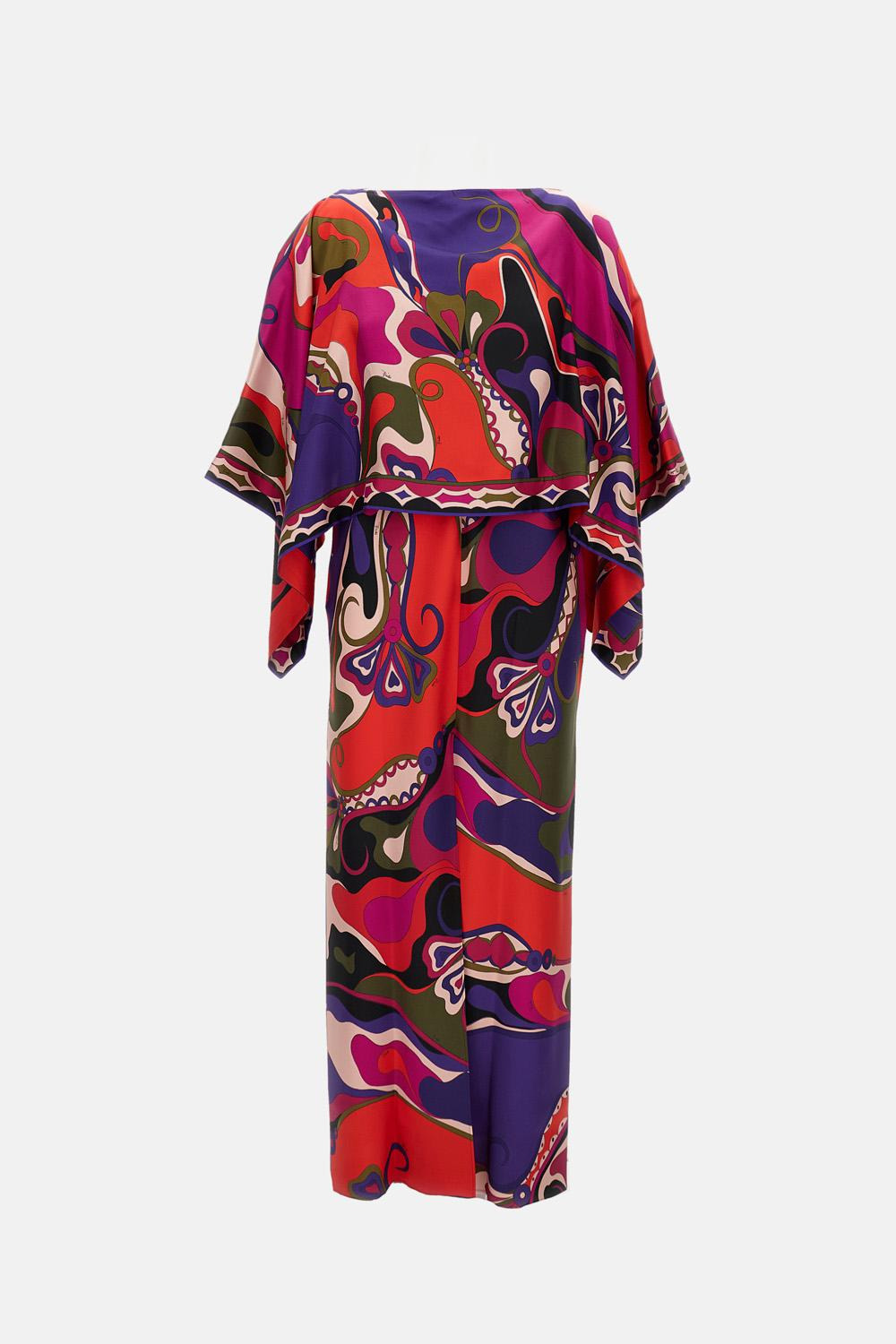Dress with silk twill shoulder cover - 1