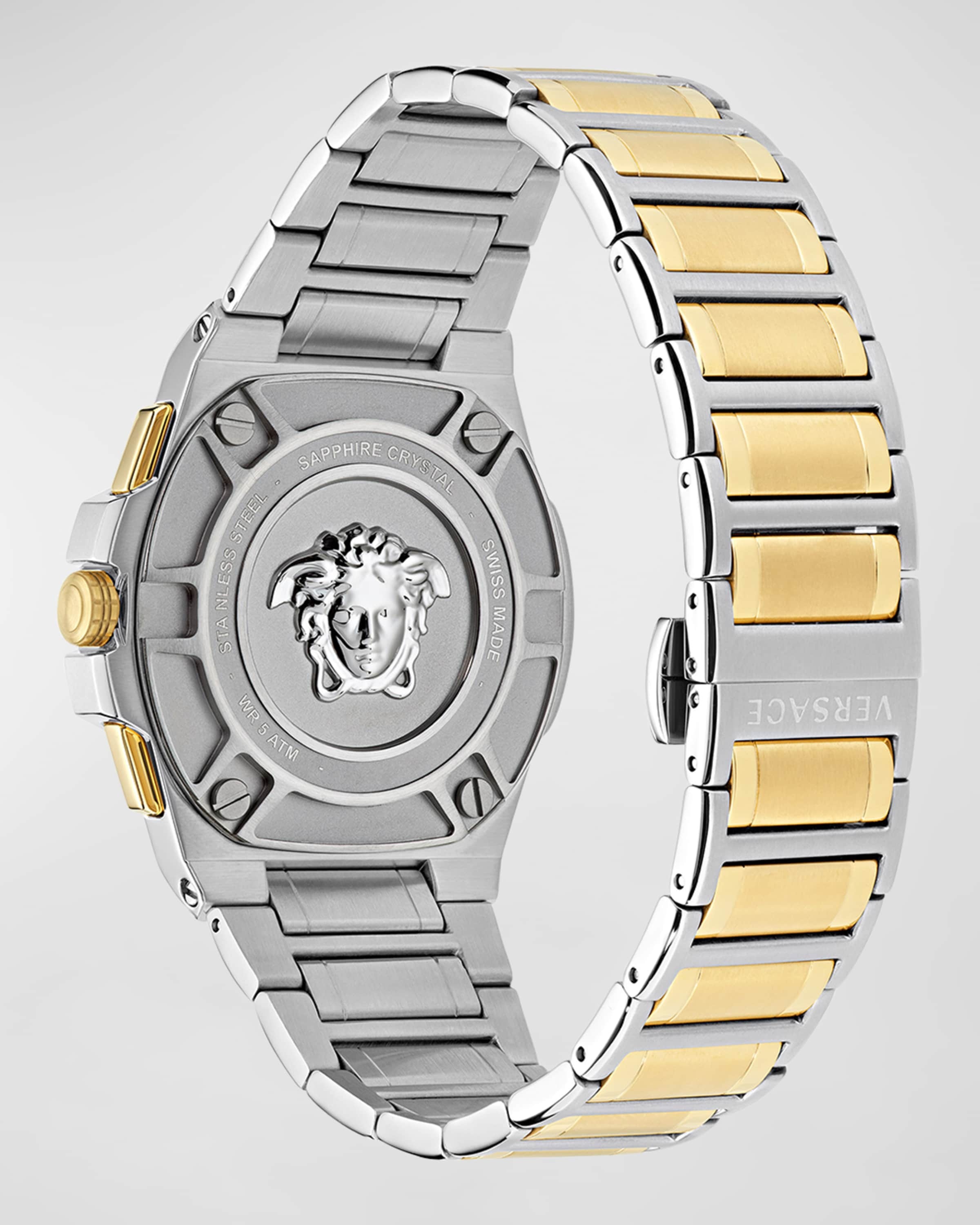 Men's Greca Extreme Chronograph Two-Tone Bracelet Watch, 45mm - 4