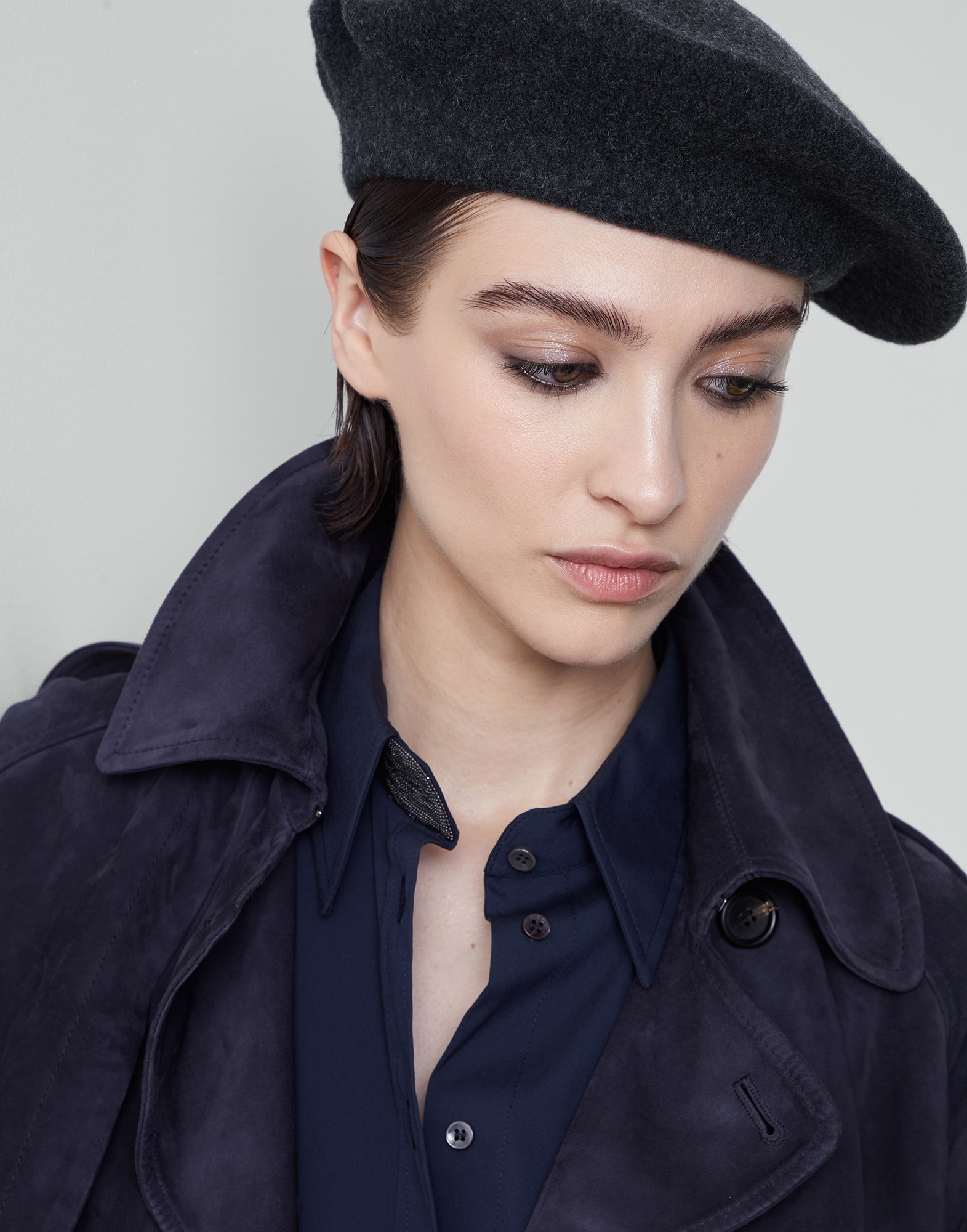 Wool beret with Precious detail - 3
