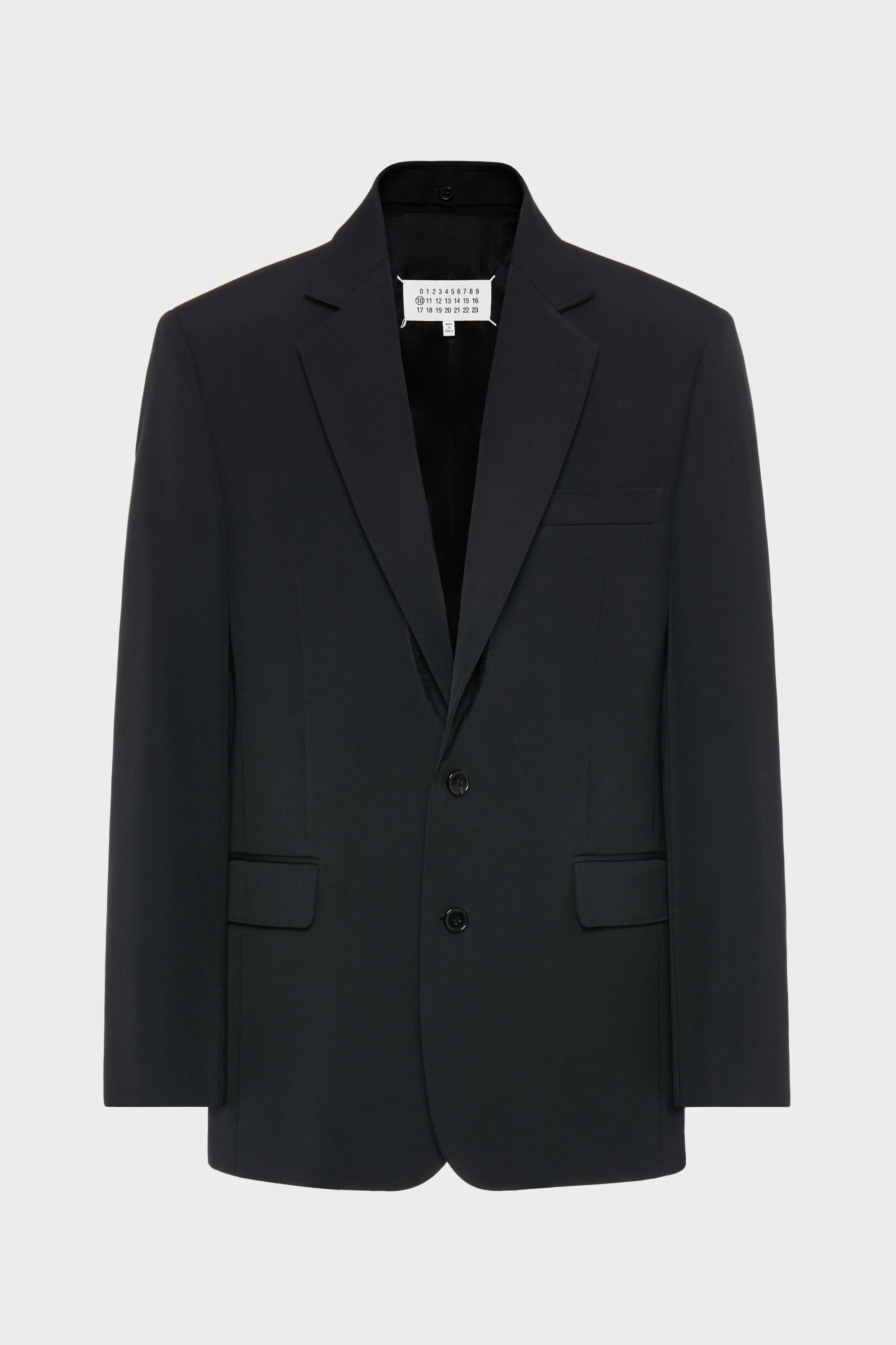 Folded Collar Wool Blazer - 1
