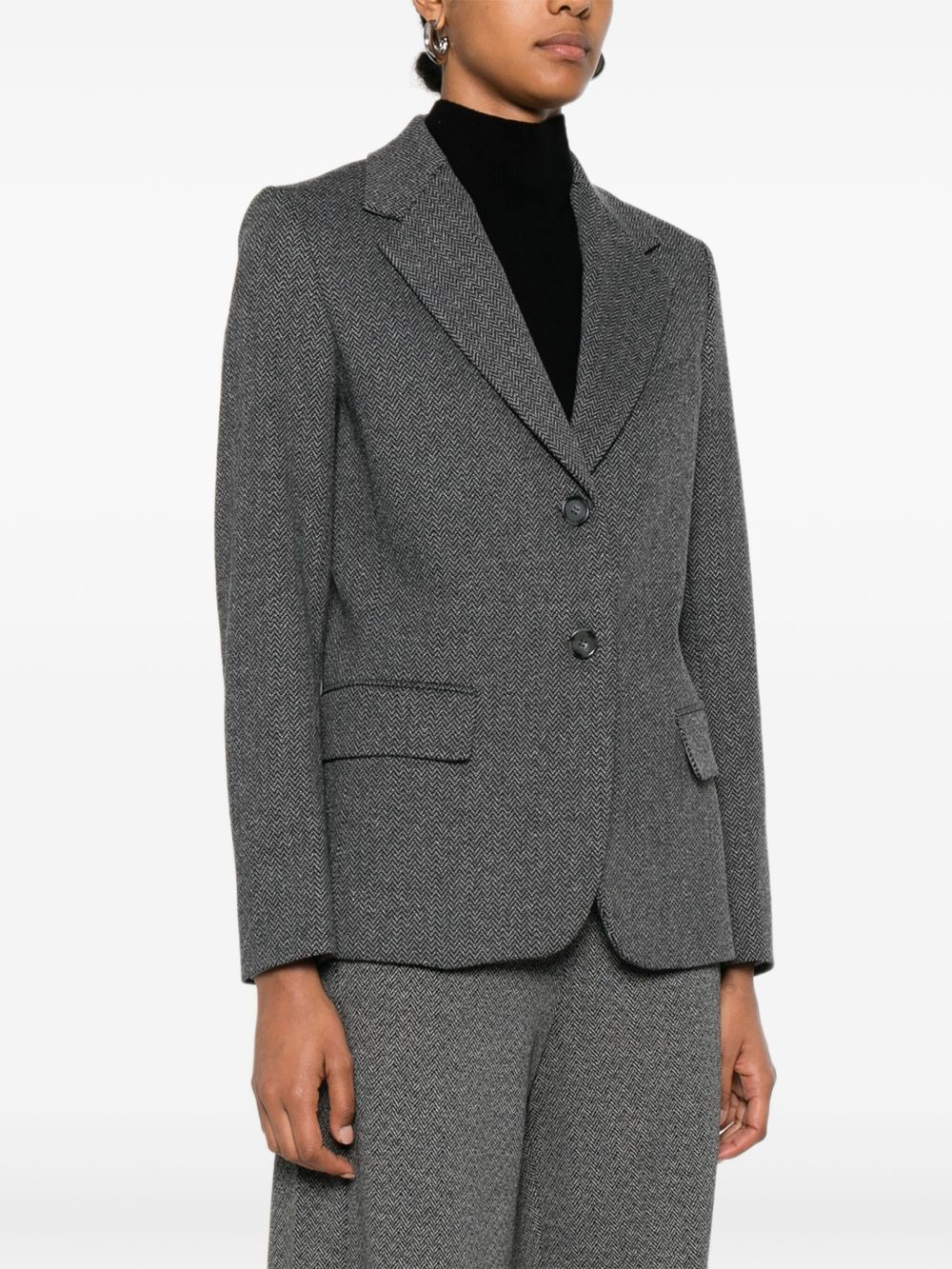 notched button-fastening jacket - 3