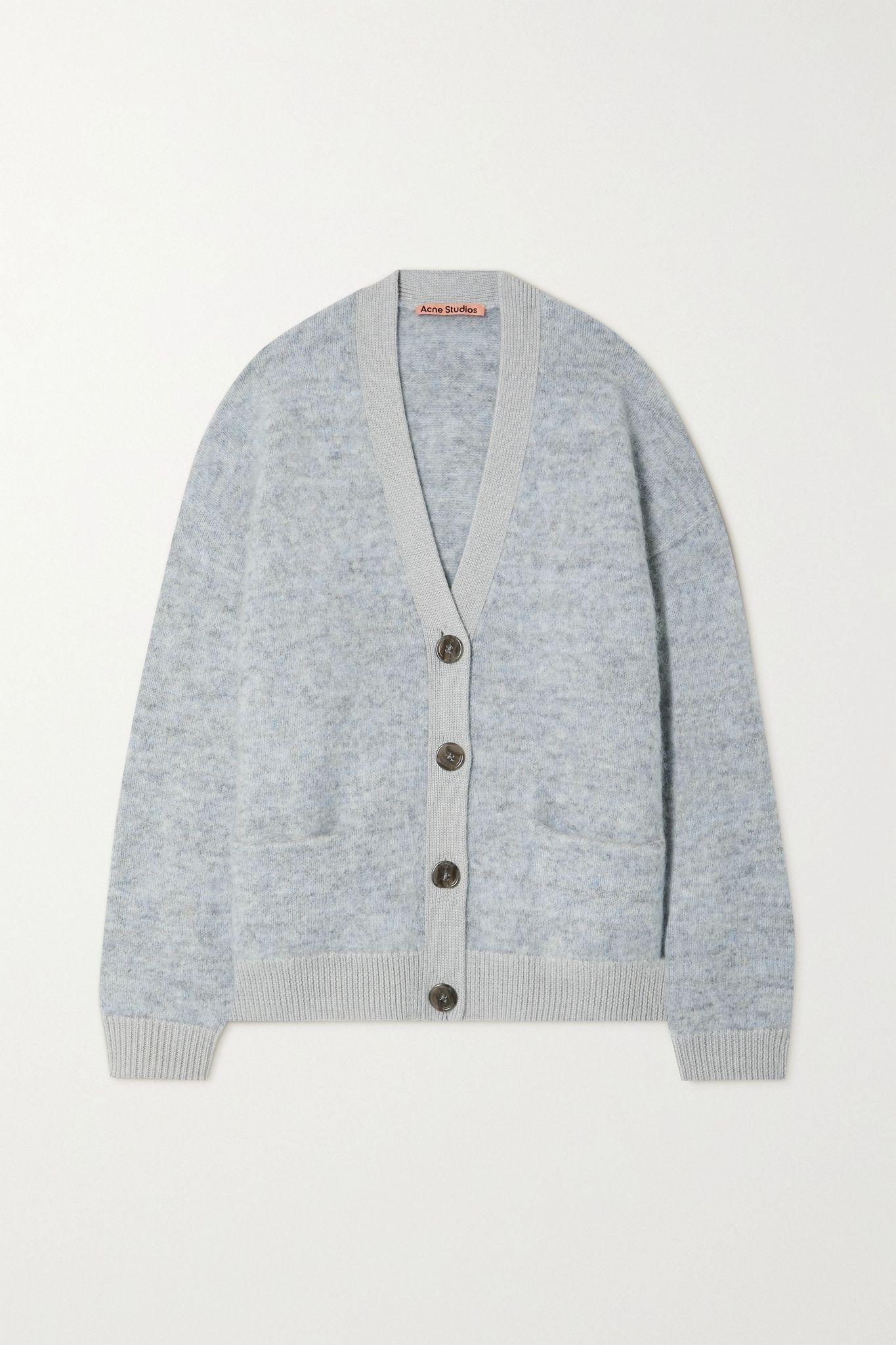 Oversized mélange knitted cardigan - 1