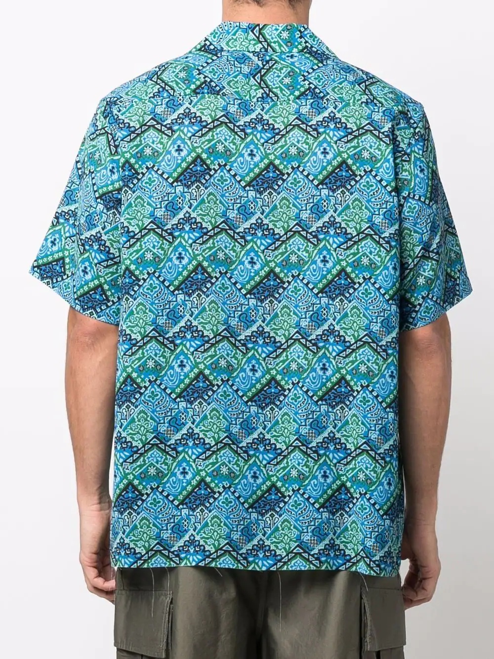 abstract-print short-sleeved shirt - 4