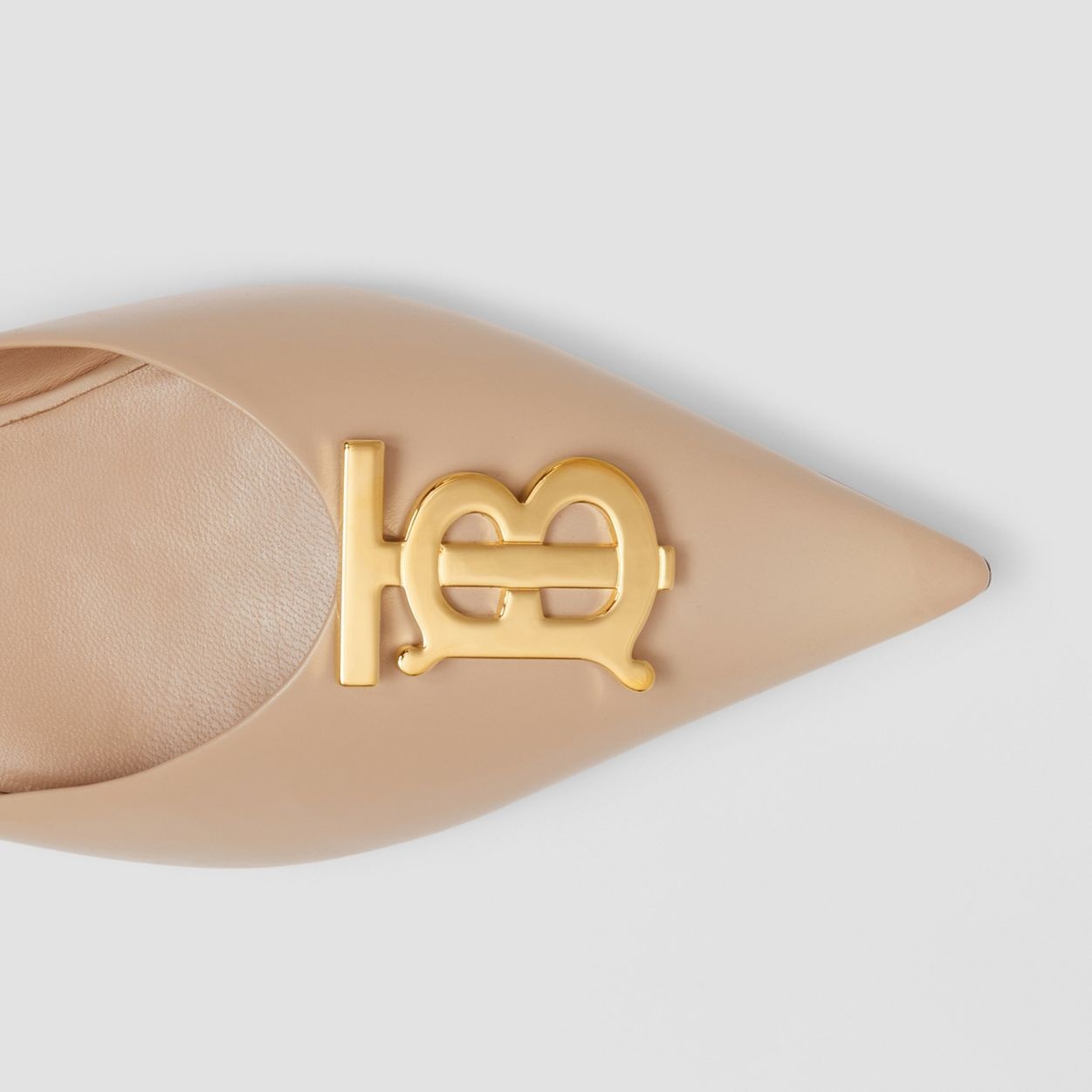 Monogram Motif Leather Slingback Point-toe Ballerinas - 2