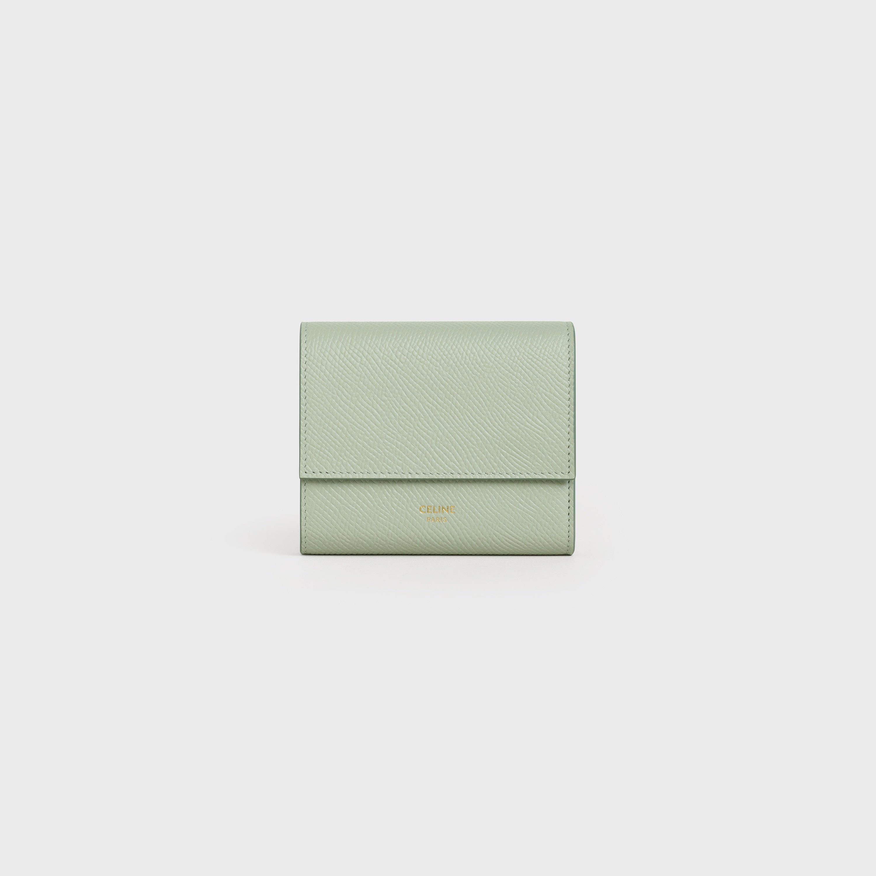 SMALL TRIFOLD WALLET IN GRAINED CALFSKIN - 1