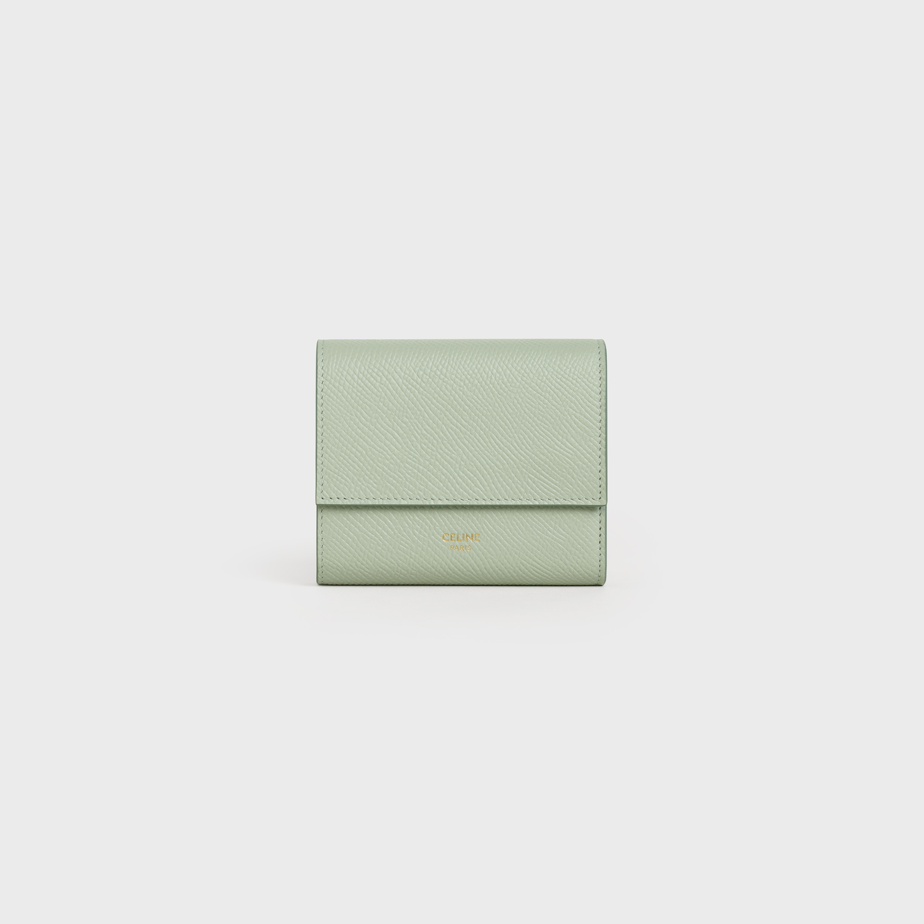 SMALL TRIFOLD WALLET IN GRAINED CALFSKIN - 1