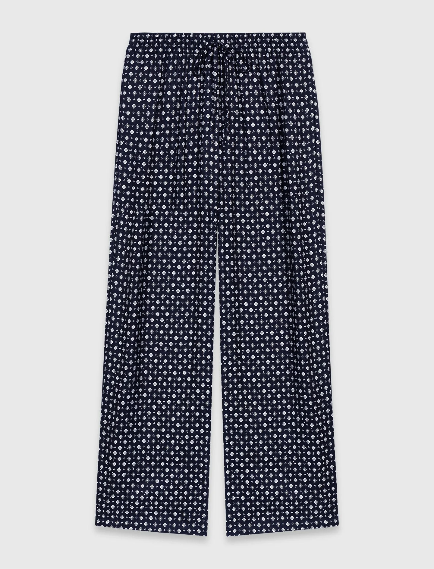 Wide-leg trousers with rhinestone - 1