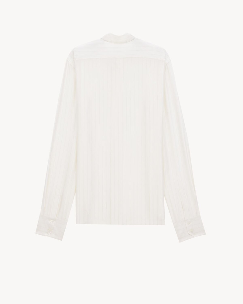 SAINT LAURENT SHIRT IN STRIPED SATIN PIQUÉ outlook