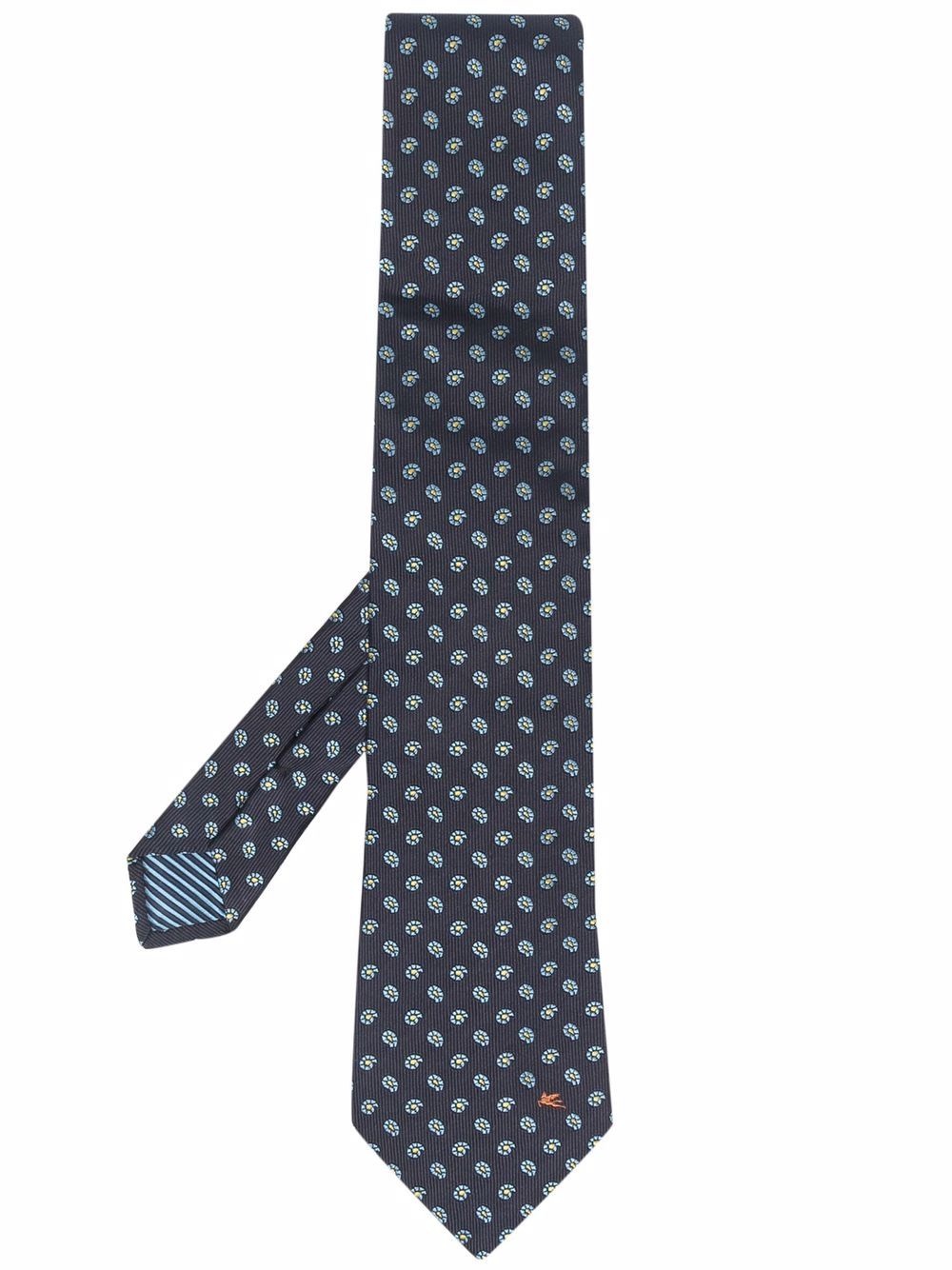 embroidered-floral silk tie - 1