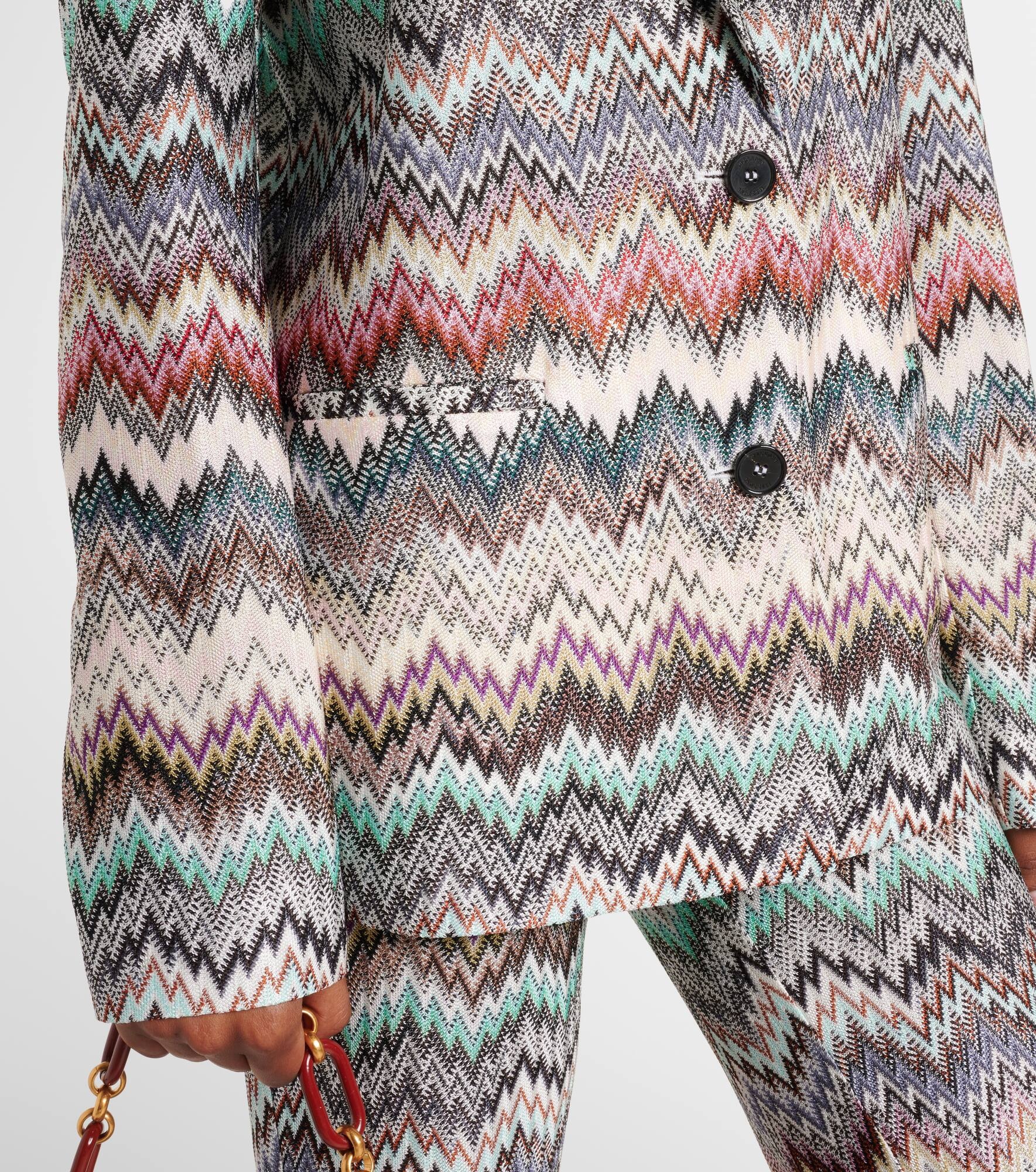 Zigzag single-breasted blazer - 5